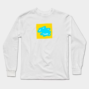 yellow blue art Long Sleeve T-Shirt